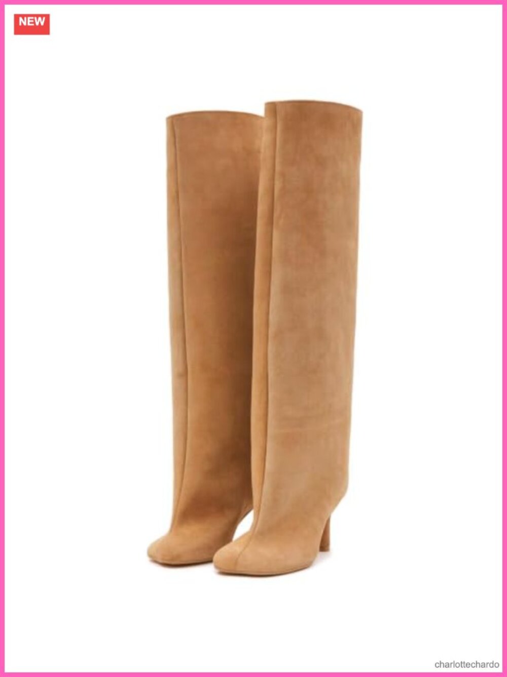 UBWDU Women's Knee High Boots Square Toe Stiletto Heels Tall Boots